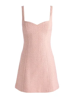 Alice and Olivia MINI*EVE TWEED MINI DRESS ENGLISH ROSE