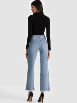 Alice and Olivia JEANS*FIERCE JEAN SOFT WHITE