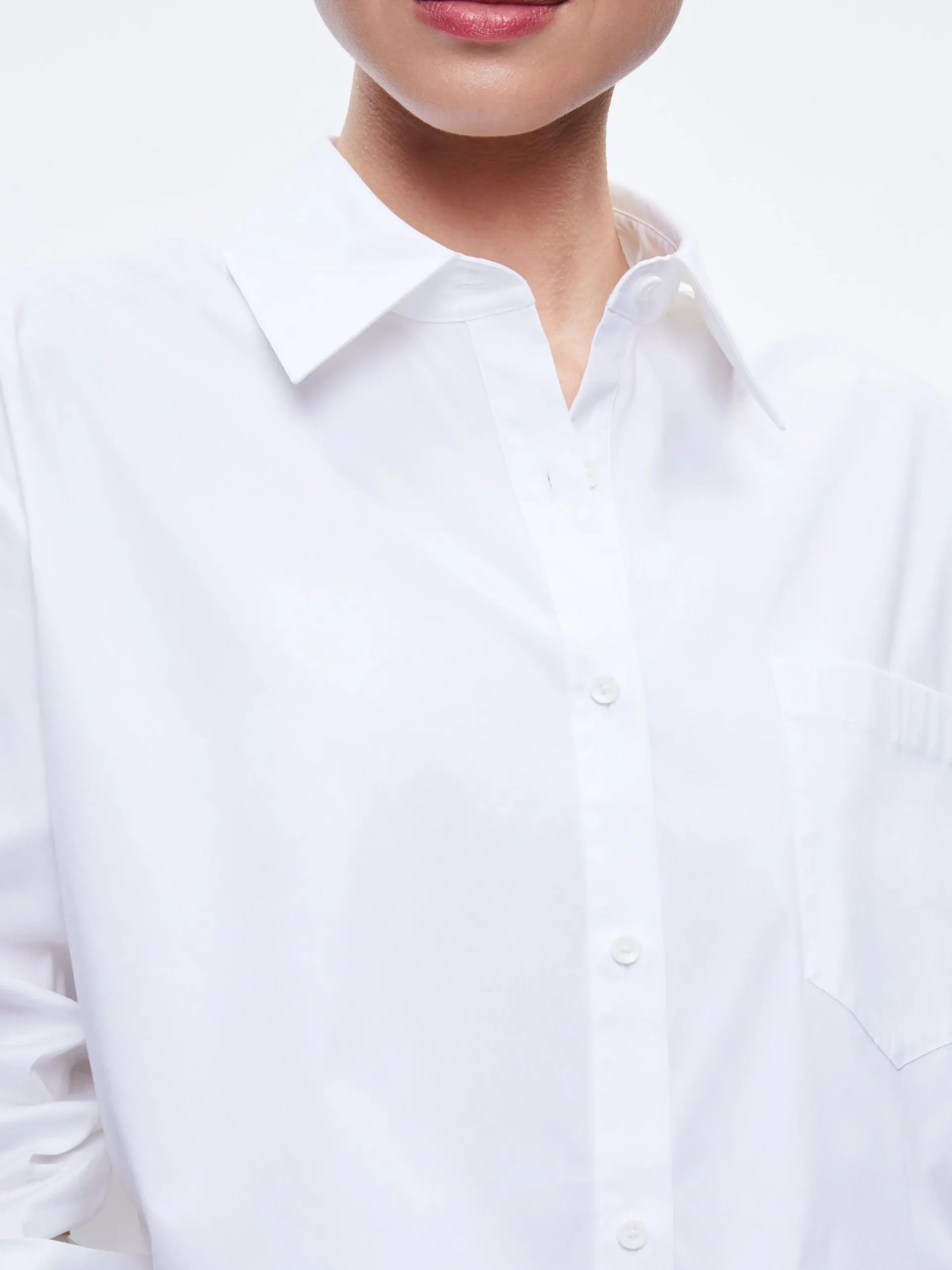 Alice and Olivia CROP TOPS*FINELY CROPPED BUTTON DOWN BLACK