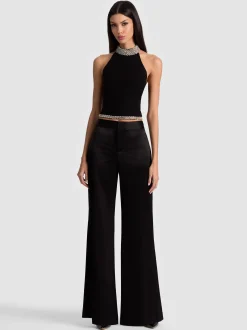 Alice and Olivia TANKS*GATZ EMBELLISHED TOP MIDNIGHT BLUE