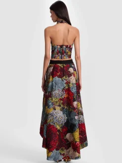 Alice and Olivia CROP TOPS*GATZ EMBELLISHED TOP OFF WHITE