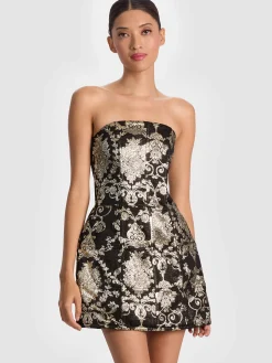 Alice and Olivia MINI*GERDA STRUCTURED MINI DRESS