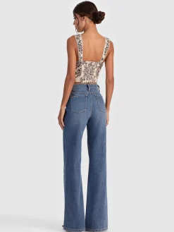 Alice and Olivia CROP TOPS*GUINEVERE EMBELLISHED BUSTIER BLACK