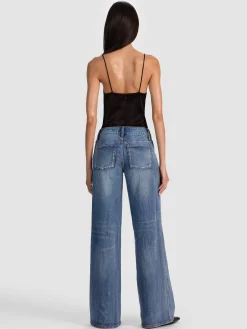 Alice and Olivia BODYSUITS*HARMON BODYSUIT ALMOND