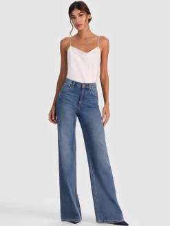 Alice and Olivia BODYSUITS*HARMON BODYSUIT BLACK