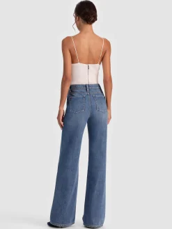 Alice and Olivia BODYSUITS*HARMON BODYSUIT BLACK