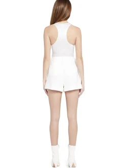 Alice and Olivia ANDREW PANT|JADE MESH BUTTON DOWN*HARMON RACERBACK TANK BLACK