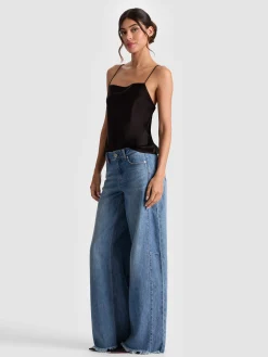 Alice and Olivia TANKS*HARMON SLIP TANK WHITE