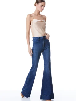 Alice and Olivia TANKS*HARMON SLIP TANK BLACK