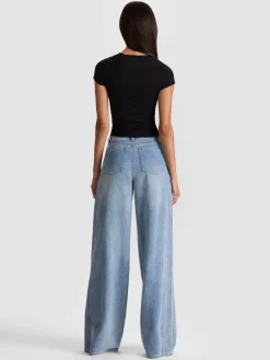 Alice and Olivia T-SHIRTS*HOTTIE SHRUNKEN BABY TEE DARK OLIVE