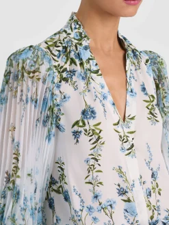 Alice and Olivia BLOUSES*ILAN BUTTON DOWN BLOUSE BUTTER