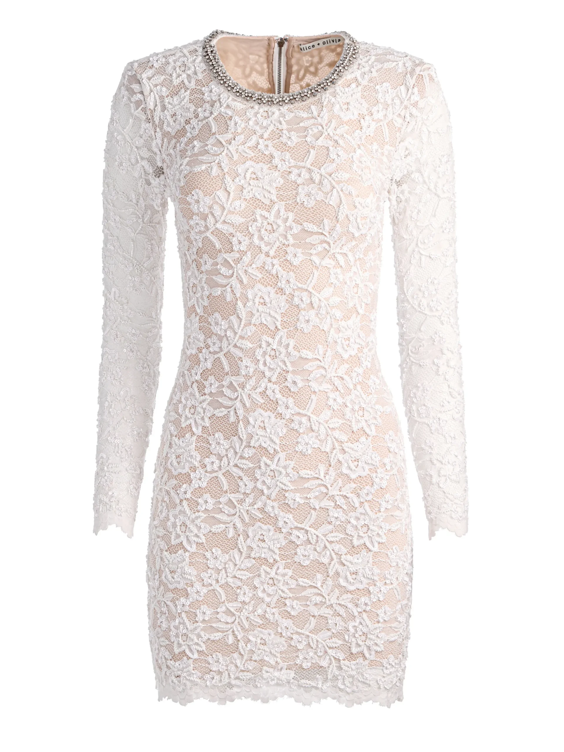 Alice and Olivia MINI*INKA LACE MINI DRESS ENGLISH ROSE