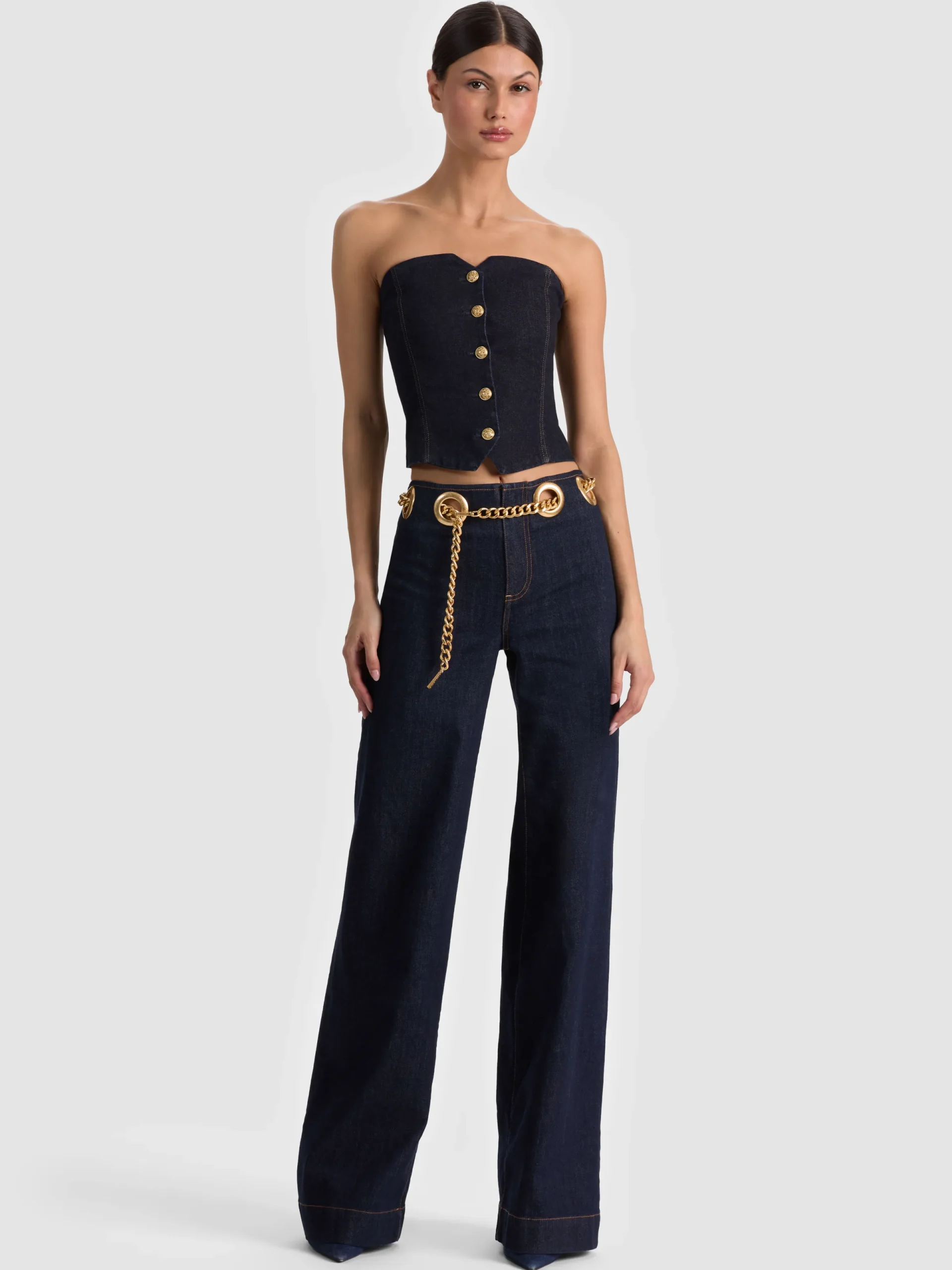 Alice and Olivia JEANS*JASPER CHAIN BELT JEAN