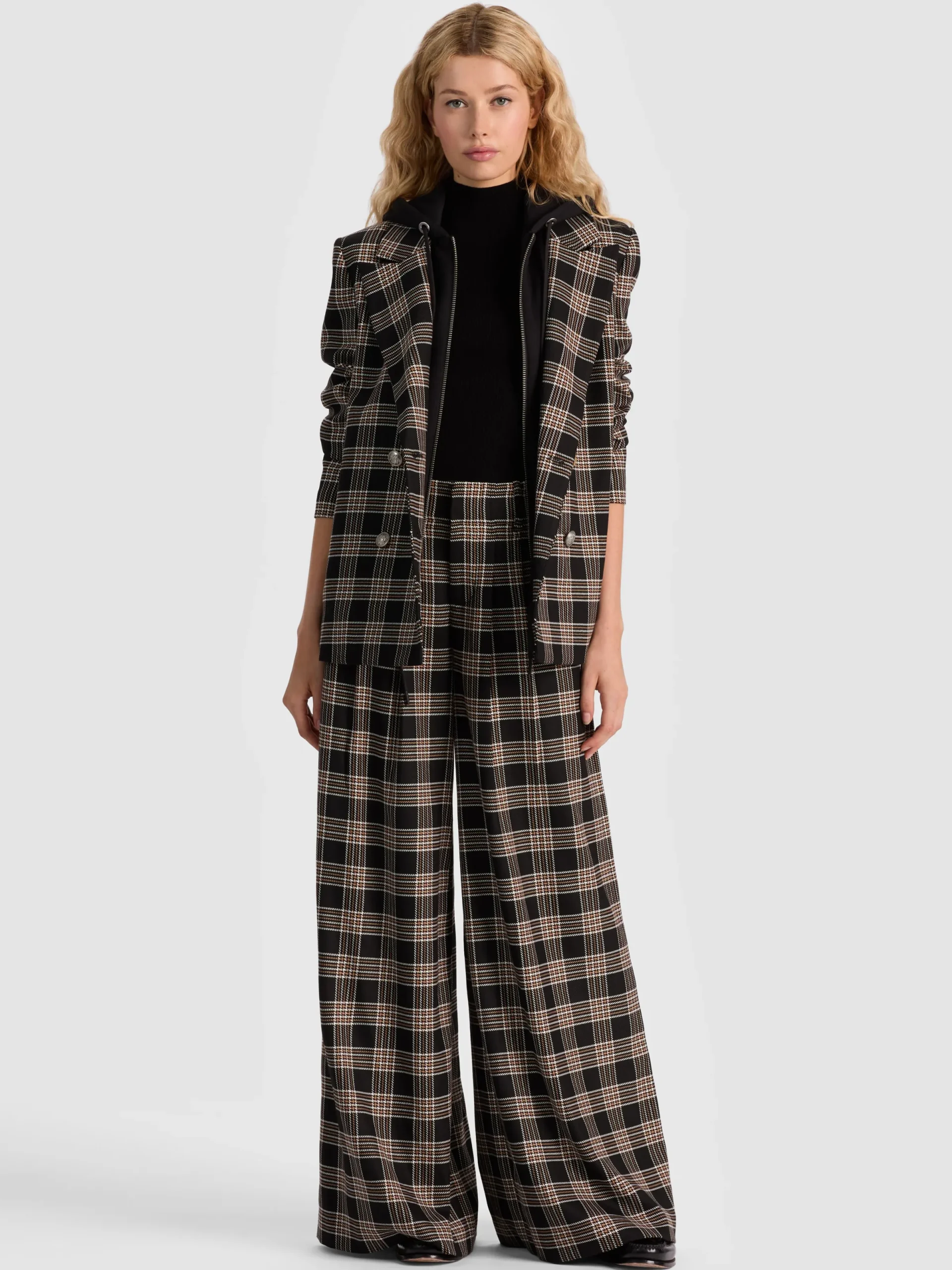 Alice and Olivia BLAZERS*JORDAN BLAZER WITH REMOVABLE HOODIE