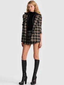 Alice and Olivia BLAZERS*JORDAN BLAZER WITH REMOVABLE HOODIE