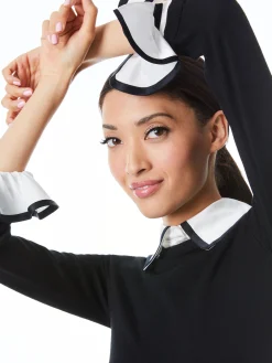 Alice and Olivia PULLOVERS*JUSTINA COLLARED SWEATER