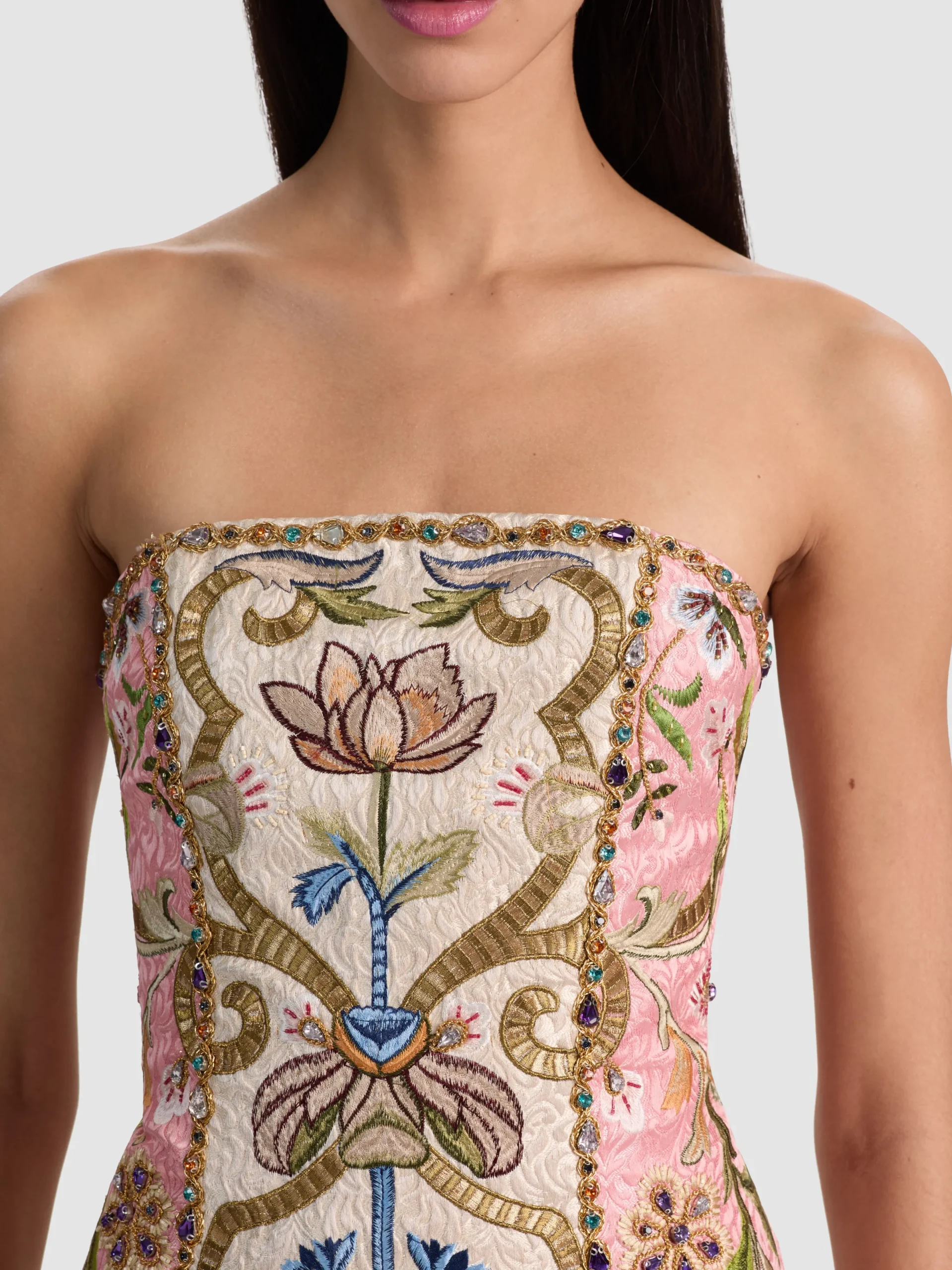 Alice and Olivia MINI*KATIA EMBROIDERED MINI DRESS