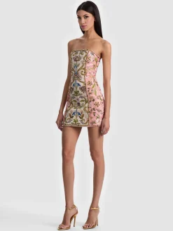 Alice and Olivia MINI*KATIA EMBROIDERED MINI DRESS