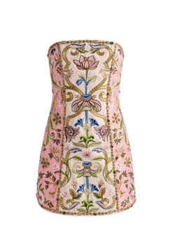 Alice and Olivia MINI*KATIA EMBROIDERED MINI DRESS