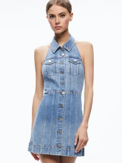 Alice and Olivia MINI*KENDALL DENIM MINI DRESS