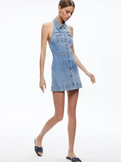 Alice and Olivia MINI*KENDALL DENIM MINI DRESS