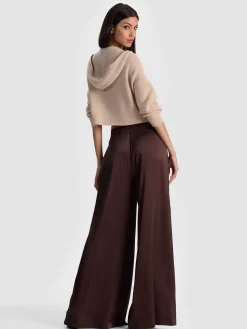 Alice and Olivia WIDE LEG*KENLEY PALAZZO PANT DARK OLIVE
