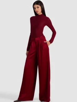 Alice and Olivia WIDE LEG*KENNEDY TROUSER SOFT WHITE