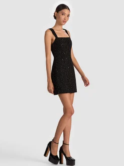 Alice and Olivia MINI*KERIA EMBELLISHED TWEED MINI DRESS