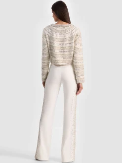 Alice and Olivia JACKETS*KIDMAN EMBELLISHED JACKET DARK CHOCOLATE