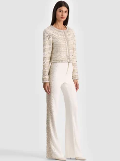 Alice and Olivia JACKETS*KIDMAN EMBELLISHED JACKET DARK CHOCOLATE