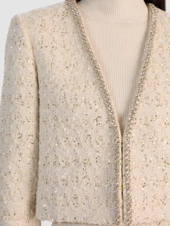 Alice and Olivia JACKETS*KIDMAN EMBELLISHED TWEED JACKET