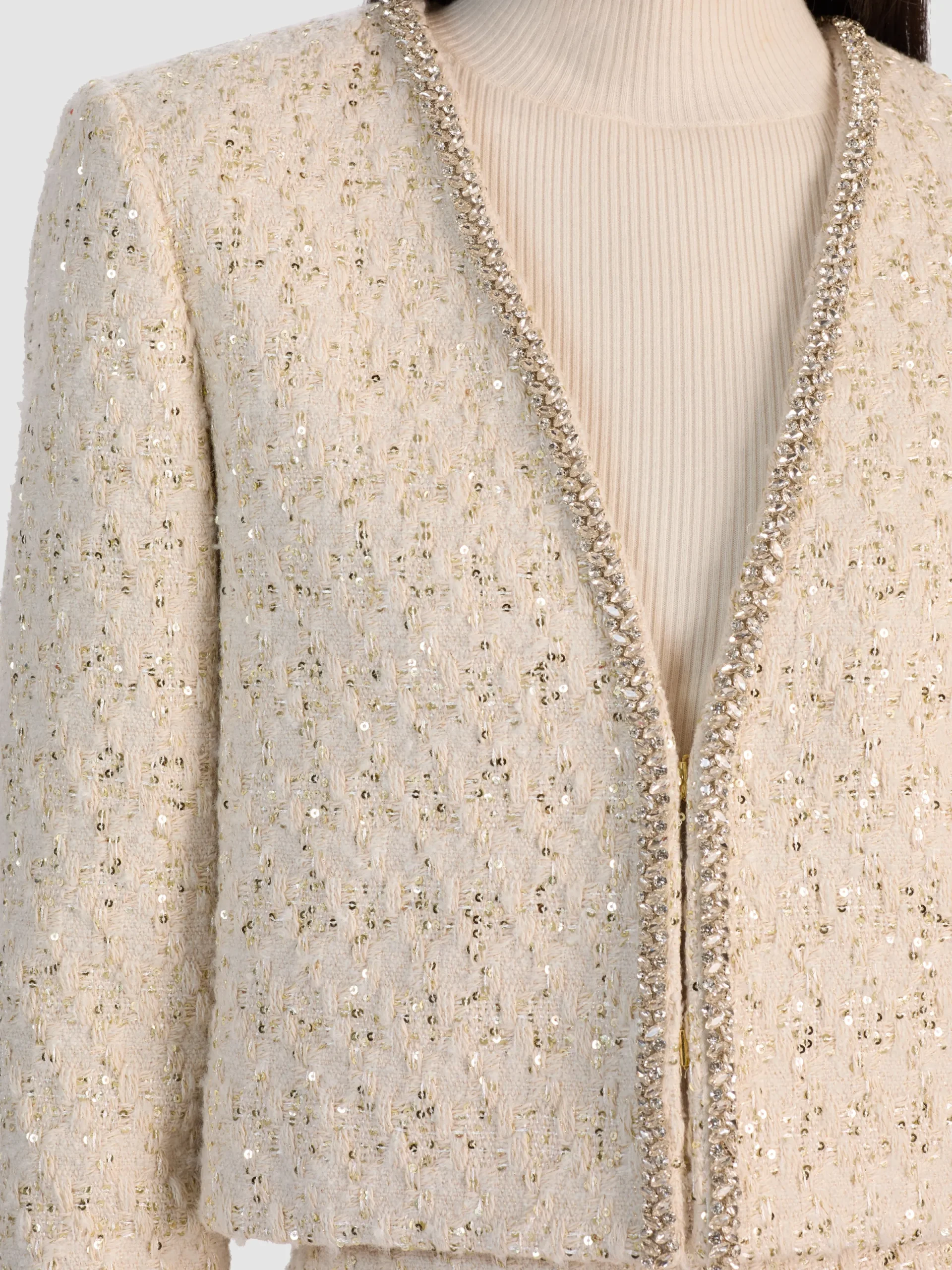 Alice and Olivia JACKETS*KIDMAN EMBELLISHED TWEED JACKET