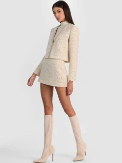 Alice and Olivia JACKETS*KIDMAN EMBELLISHED TWEED JACKET