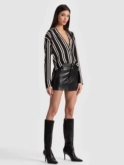 Alice and Olivia MINI*LAIKA VEGAN SKIRT CAMEL