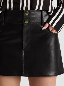 Alice and Olivia MINI*LAIKA VEGAN SKIRT CAMEL