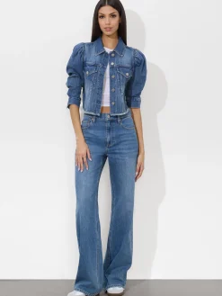 Alice and Olivia DENIM*LANA DENIM JACKET WHITE