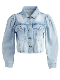 Alice and Olivia DENIM*LANA DENIM JACKET WHITE