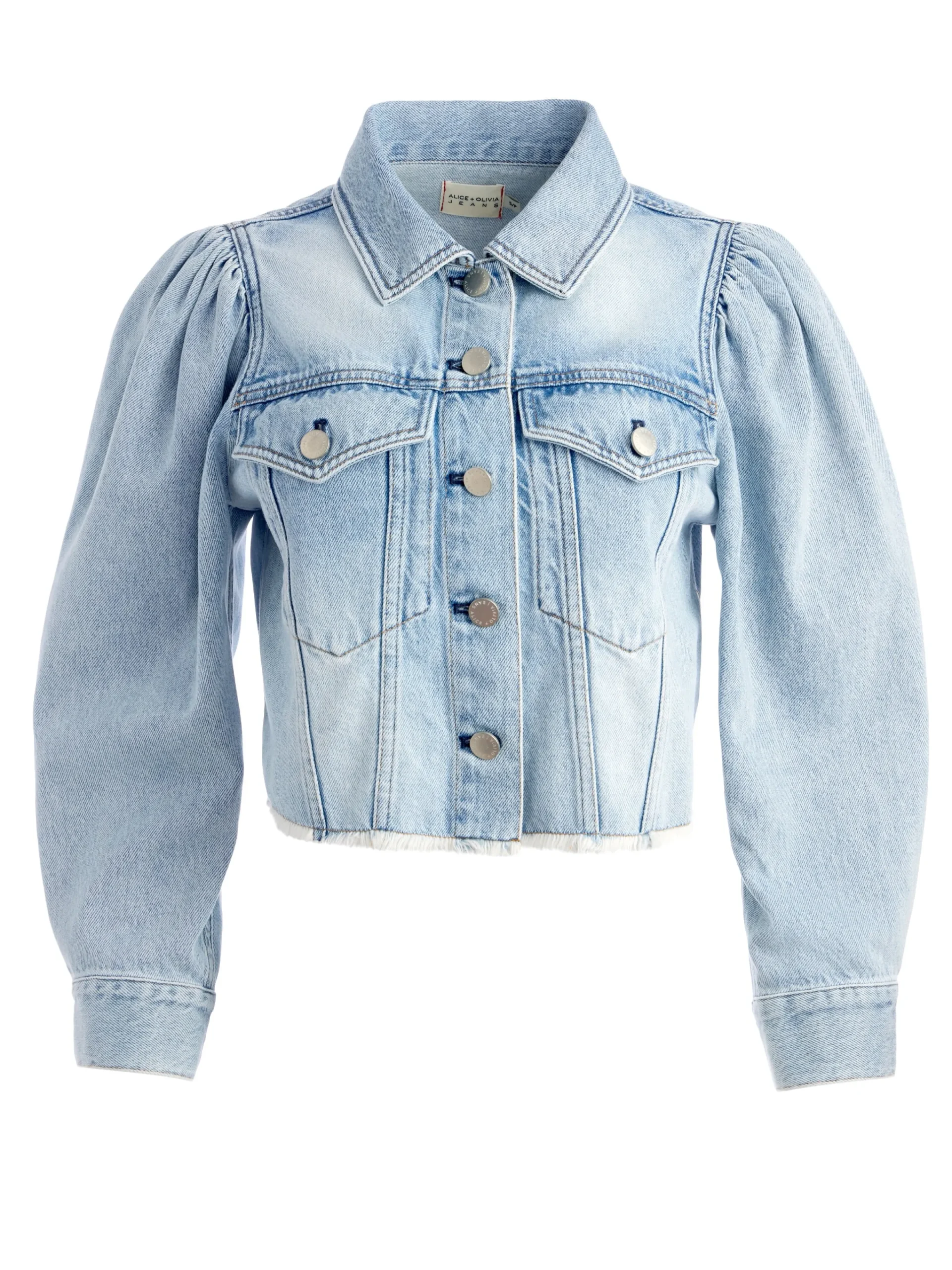 Alice and Olivia DENIM*LANA DENIM JACKET WHITE