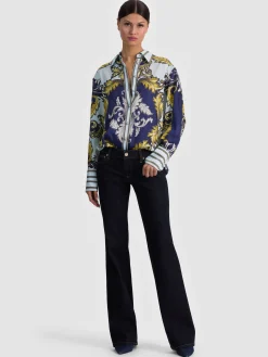 Alice and Olivia BLOUSES*LANE OVERSIZED BUTTON DOWN