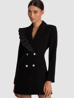 Alice and Olivia MINI*LATOYA BLAZER MINI DRESS OXBLOOD