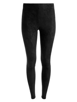 Alice and Olivia LEATHER AND SUEDE*LENNOX SUEDE LEGGING BLACK