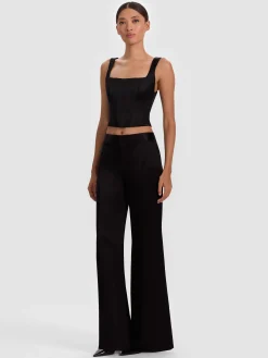 Alice and Olivia TANKS*LILIANNA CORSET TOP MIDNIGHT BLUE