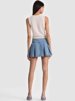 Alice and Olivia CARDIGANS*LOLY BUTTON FRONT CASHMERE VEST BLACK