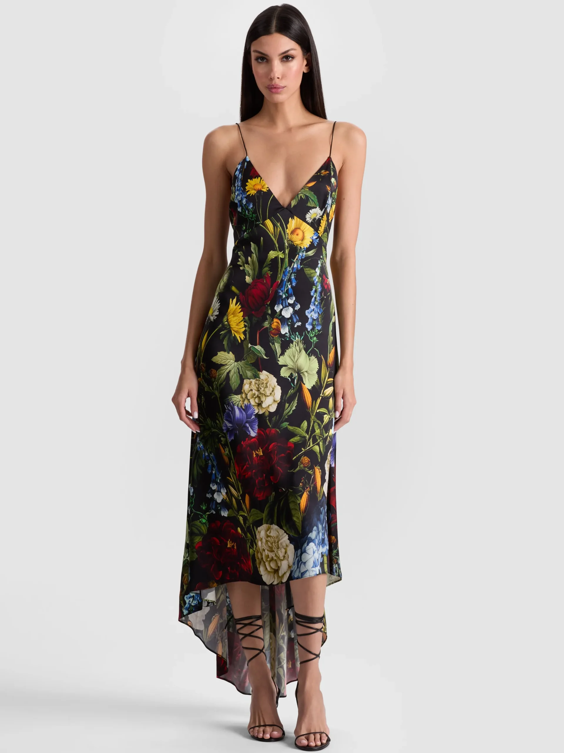 Alice and Olivia MIDI*LUCIANA SLIP DRESS