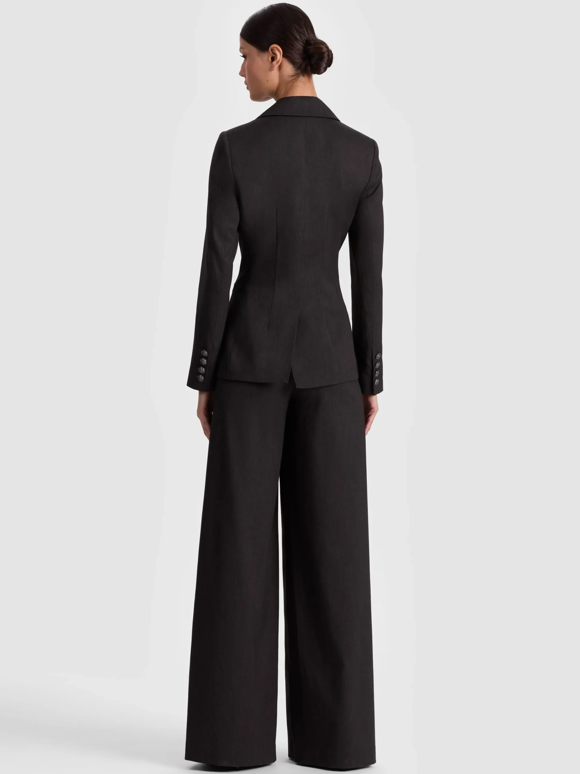 Alice and Olivia BLAZERS*MACEY CINCHED WAIST BLAZER DARK CHOCOLATE/PRALINE