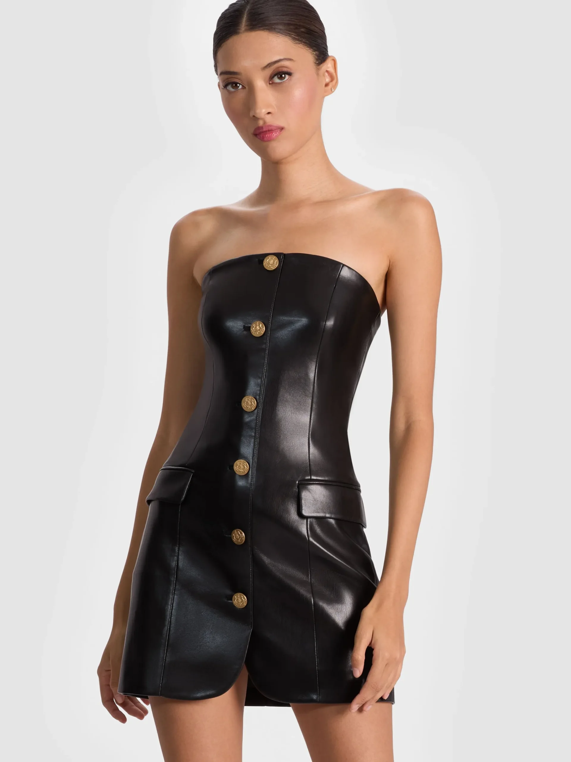 Alice and Olivia MINI*MADISON VEGAN MINI BLAZER DRESS