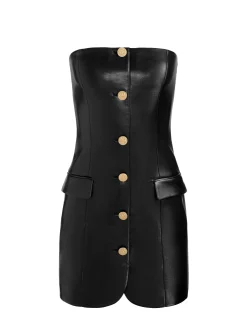 Alice and Olivia MINI*MADISON VEGAN MINI BLAZER DRESS