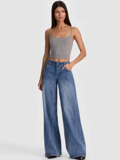 Alice and Olivia TANKS*MAUDE BRALETTE GREY MINERAL