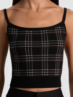 Alice and Olivia TANKS*MAUDE PLAID BRALETTE