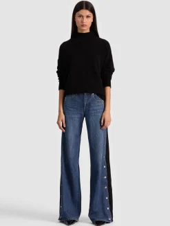 Alice and Olivia PULLOVERS*MELIE CASHMERE PULLOVER ECRU